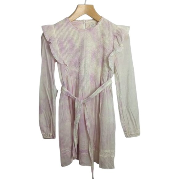 Aritzia Wilfred la boheme Elia Ruffled Tie Dye Prairie Mini Dress - Picture 4 of 7